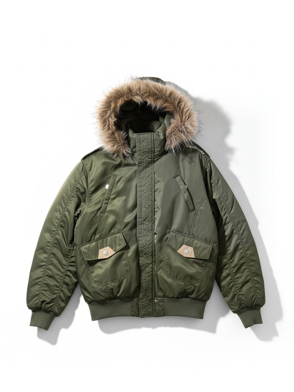 School Of Hard Knocks Jacket in Olive Green - sz M